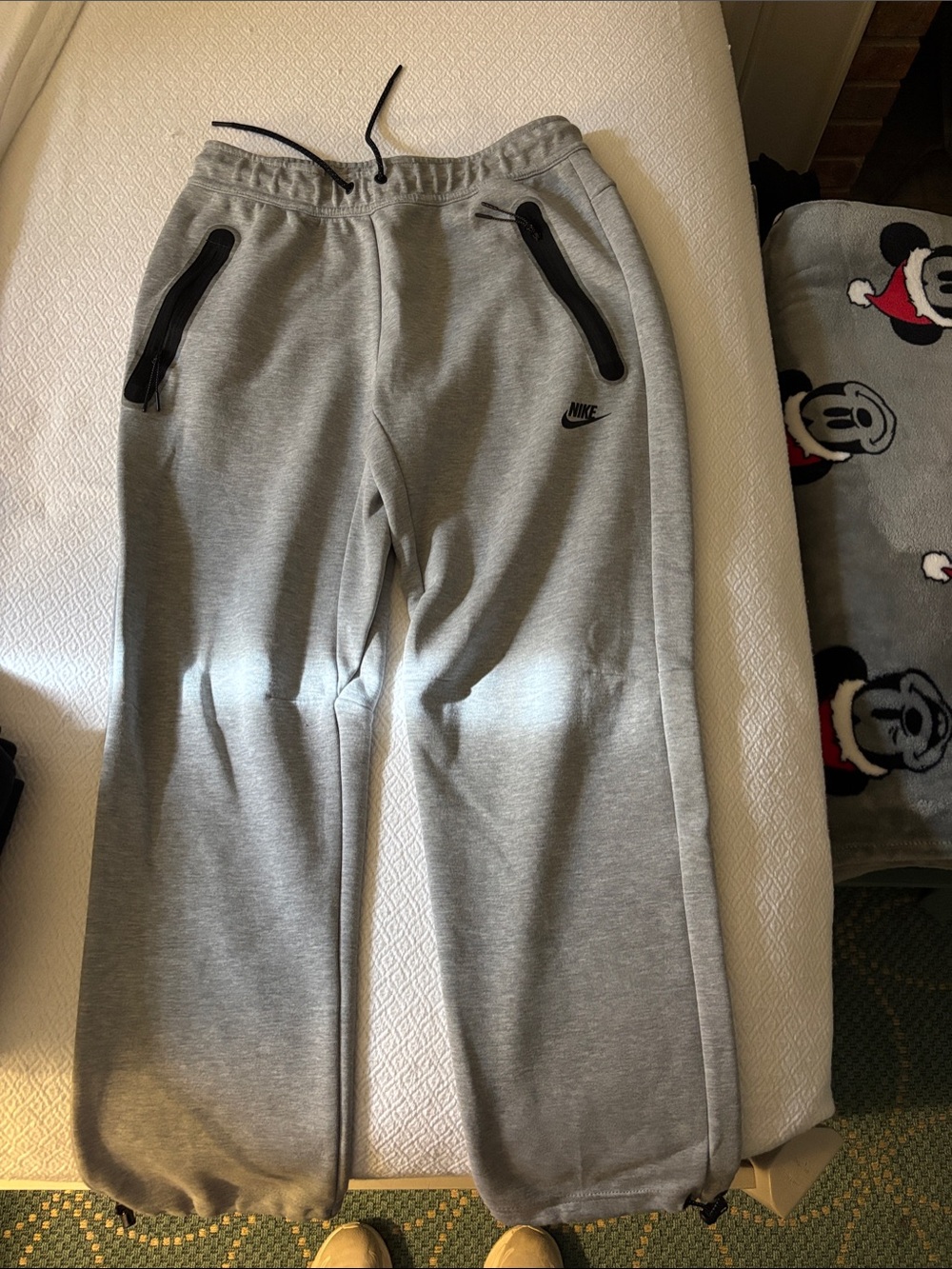 Nike Men’s Light Gray Fleece Joggers with Black Trim SET AVAILABLE